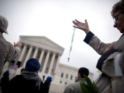 WASHINGTON, DC - MARCH 25: Christian anti-abortion activists lead a prayer vigil called "E