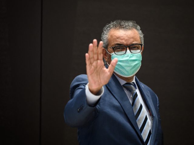 World Health Organization (WHO) Director-General Tedros Adhanom Ghebreyesus arrives for a