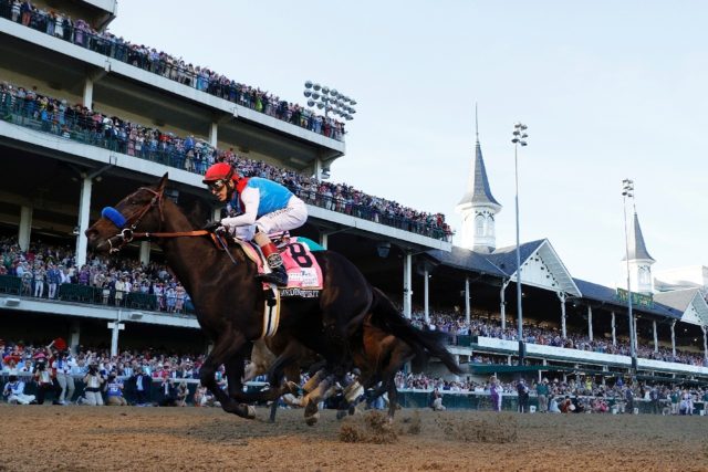 Medina Spirit winning this year's Kentucky Derby