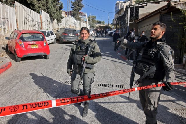 Israeli security forces conduct a manhunt after a stabbing in the tense Sheikh Jarrah neig
