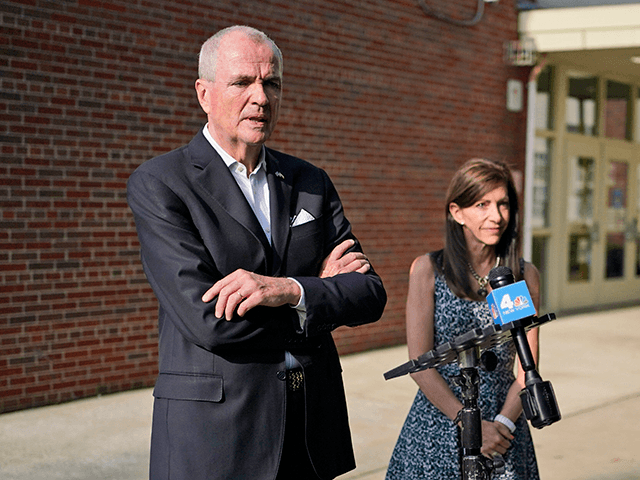 New Jersey Governor Phil Murphy and his wife Tammy Murphy talk to reporters after voting in Red Bank, N.J., Tuesday, June 8, 2021. New Jersey voters will decide Tuesday who their candidates will be in the fall election for governor and in every seat in the Democrat-led state Legislature. There's …