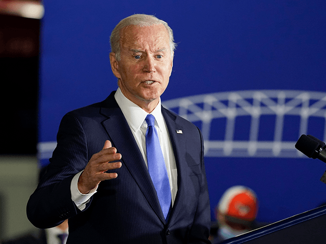 President Joe Biden speaks about broadband, road and other infrastructure projects during an event at the Kansas City Area Transit Authority, Wednesday, Dec. 8, 2021, in Kansas City, Mo. (AP Photo/Alex Brandon)
