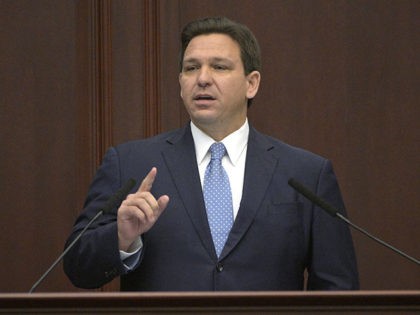 Florida Gov. Ron DeSantis addresses a joint session of a legislative session, Tuesday, Jan