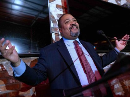 FILE - Alvin Bragg speaks to supporters in New York, Tuesday, Nov. 2, 2021. Bragg's election as Manhattan's first Black district attorney comes at a time when Black elected officials hold a historic number of city, state and federal offices in New York. When New Yorkers this week chose Eric …