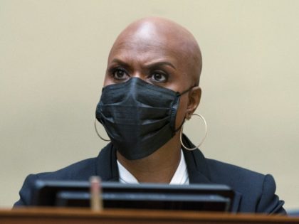 Rep. Ayanna Pressley, D-Mass., listens to testimony about abortion, Thursday, Sept. 30, 2021, during a House Committee on Oversight and Reform hearing on Capitol Hill in Washington.
