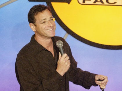 HOLLYWOOD - JULY 29: Comedian Bob Saget performs onstage at the Much Love Animal Rescue Second Annual Comedy Charity Event on July 29, 2003 at the Laugh Factory in Hollywood, California. (Photo by Vince Bucci/Getty Images)