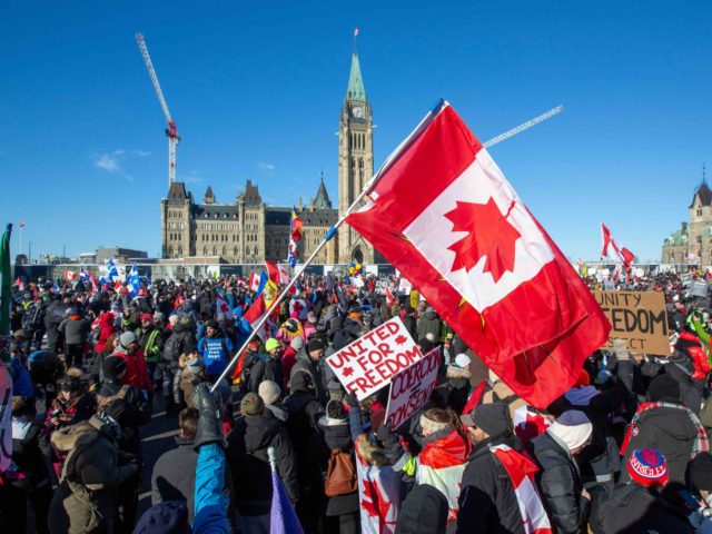 Canadian truckers protest (Lars Hagberg / AFP / Getty)