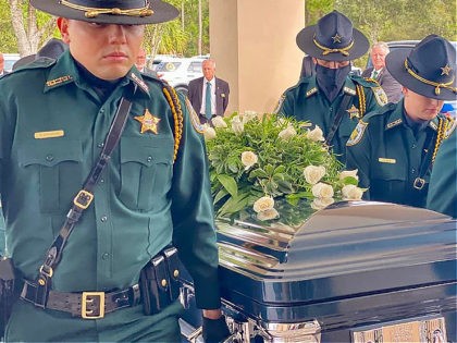"Today we say goodbye to our brother and sister, Deputy Clayton Osteen and Deputy Victoria Pacheco. May you rest in peace."