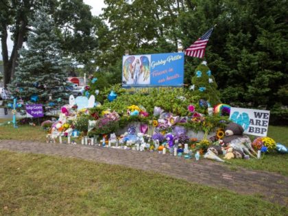 A memorial for Gabrielle "Gabby" Petito is seen in her hometown of Blue Point, New York, o