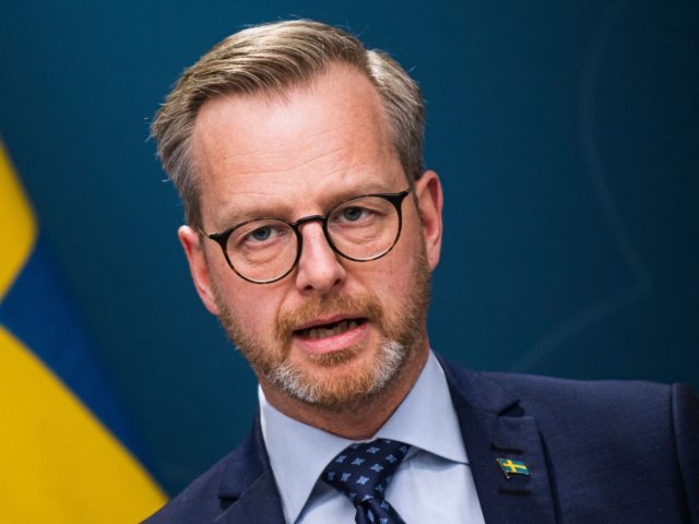Mikael Damberg, Minister for Home Affairs in Sweden gives a press conference on the coronavirus COVID-19 situation at the government's headquarters in Stockholm, Sweden, on March 20, 2020. (Photo by Jonathan NACKSTRAND / AFP) (Photo by JONATHAN NACKSTRAND/AFP via Getty Images)