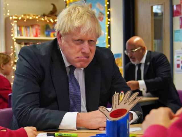 RISTOL, ENGLAND - OCTOBER 15: UK Prime Minister Boris Johnson meets with school children d