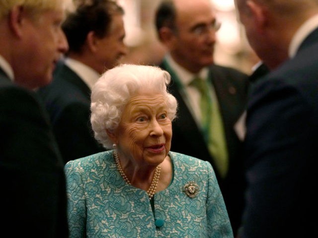 WINDSOR, ENGLAND - OCTOBER 19: Queen Elizabeth II and Prime Minister Boris Johnson (L) gre