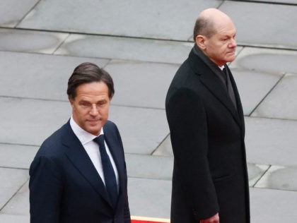 BERLIN, GERMANY - JANUARY 13: German Chancellor Olaf Scholz (R) and Dutch Prime Minister M