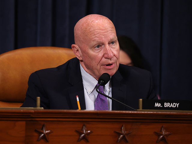 WASHINGTON, DC - MAY 13: House Ways and Means Committee Ranking Member Kevin Brady (R-TX) speaks during a hearing with U.S. Trade Representative Katherine Tai on Capitol Hill on May 13, 2021 in Washington DC. U.S. Trade Representative Katherine Tai took questions from members about President Biden’s 2021 trade policy agenda. (Photo by Anna Moneymaker/Getty Images)
