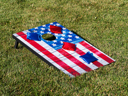 American flag cornhole