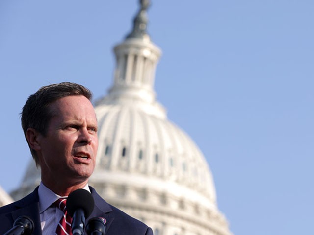 WASHINGTON, DC - JULY 27: U.S. Rep. Rodney Davis (R-IL) speaks during a news conference in front of the U.S. Capitol on July 27, 2021 in Washington, DC. Leader McCarthy held a news conference to discuss the January 6th Committee. (Photo by Alex Wong/Getty Images)