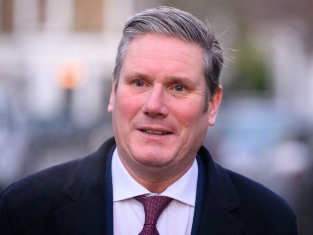 LONDON, ENGLAND - JANUARY 12: Labour Party leader Keir Starmer leaves his home ahead of the weekly PMQ session in the House of Commons, on January 12, 2022 in London, England. Prime Minister Boris Johnson is continuing to face pressure to answer questions regarding an alleged party held in number …