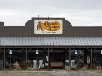 A general view of the Cracker Barrel where a gunman went on a shooting rampage, on February 21, 2016 in Kalamazoo, Michigan. Authorities said that a shooter who killed six people and injured two others was an Uber driver who appears to have gunned down people at random during a …