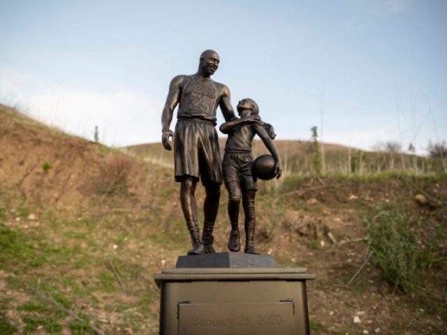 Artist Erects Kobe and Gianna Bryant Statue at Crash Site on Anniversary of Deaths