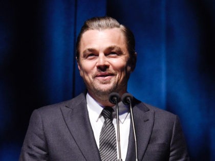 BEVERLY HILLS, CALIFORNIA - NOVEMBER 07: Leonardo DiCaprio speaks onstage during SAG-AFTRA Foundation's 4th Annual Patron of the Artists Awards at Wallis Annenberg Center for the Performing Arts on November 07, 2019 in Beverly Hills, California. (Photo by Vivien Killilea/Getty Images for SAG-AFTRA Foundation)
