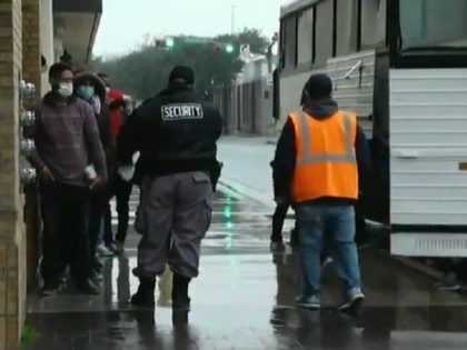 Fox News captures video of single adult migrants being released into U.S. interior. (Fox News Video Screenshot)