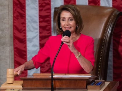 Incoming Speaker of the House Nancy Pelosi brings down the gavel after being elected during the beginning of the 116th US Congress at the US Capitol in Washington, DC, January 3, 2019. - Pelosi was elected speaker of the House Thursday for the second time in her political career, a …
