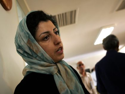 File Picture dated June 25, 2007 shows Iranian opposition human rights activist, Narges Mohammadi, at the Defenders of Human Rights Center in Tehran. Mohammadi an aide to Iranian Nobel peace winner Shirin Ebadi has been arrested before the anniversary of Iran's disputed presidential election, Ebadi's rights groups said on June …