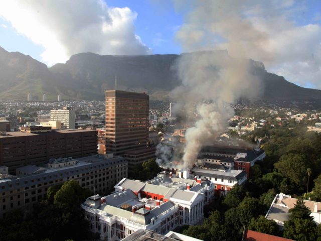 PHOTOS: South African Parliament Ablaze; Legislative Chambers Damaged - Vimarsana News
