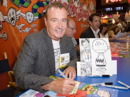 Peter Robbins, the original voice of Peanuts character Charlie Brown signs autographs at C