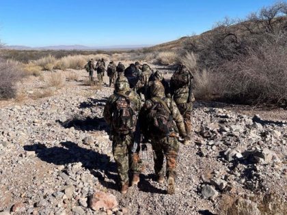 Van Horn Station Border Patrol agents apprehend a group of migrants wearing camo to avoid arrest. (U.S. Border Patrol/Big Bend Sector)