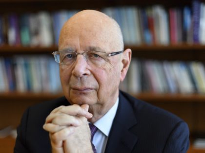 Founder and Executive Chairman of the World Economic Forum Klaus Schwab poses on January 1