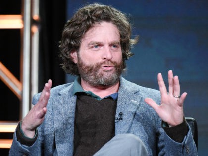 Actor/creator/executive producer Zach Galifianakis participates in the "Baskets" panel at the FX Networks Winter TCA on Saturday, Jan. 16, 2016, in Pasadena, Calif. (Photo by Richard Shotwell/Invision/AP)
