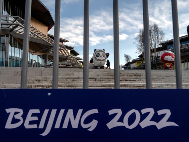 ZHANGJIAKOU, CHINA - JANUARY 02: The mascots for the Beijing 2022 Winter Olympics are seen