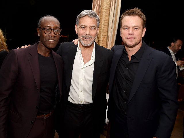 WEST HOLLYWOOD, CALIFORNIA - MAY 07: (L-R) Don Cheadle, George Clooney and Matt Damon pose at the after party for the premiere of Hulu's "Catch-22" at the Sunset Towers on May 07, 2019 in West Hollywood, California. (Photo by Kevin Winter/Getty Images)
