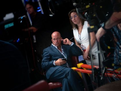 Jeff Zucker, President of CNN, watches productions in the spin room after the second debate among Democratic hopefuls for a nomination in the 2020 US presidential election at Fox Theater July 30, 2019, in Detroit, Michigan. (Photo by Brendan Smialowski / AFP) (Photo credit should read BRENDAN SMIALOWSKI/AFP via Getty …