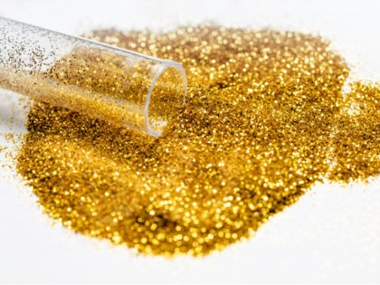tube of gold glitter