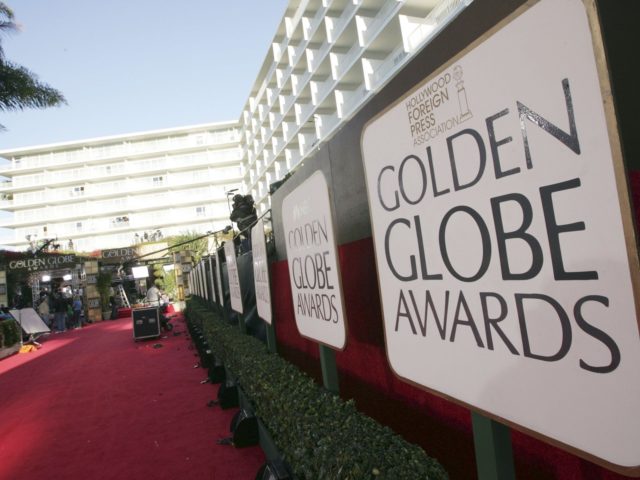 BEVERLY HILLS, CA - JANUARY 15: Preparations for the 63rd Annual Golden Globes are underwa