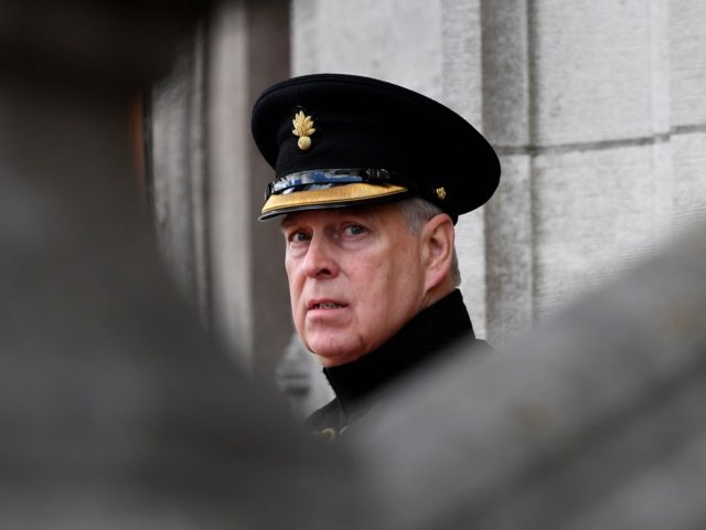 Britain's Prince Andrew, Duke of York, attends a ceremony commemorating the 75th anniversary of the liberation of Bruges on September 7, 2019 in Bruges. (Photo by JOHN THYS / AFP) (Photo by JOHN THYS/AFP via Getty Images)