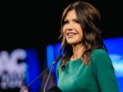 DALLAS, TEXAS - JULY 11: South Dakota Gov. Kristi Noem speaks during the Conservative Political Action Conference CPAC held at the Hilton Anatole on July 11, 2021 in Dallas, Texas. CPAC began in 1974, and is a conference that brings together and hosts conservative organizations, activists, and world leaders in …