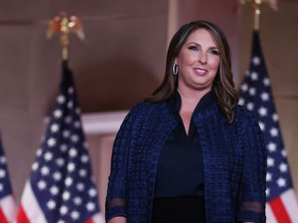 WASHINGTON, DC - AUGUST 24: Chair of the Republican National Committee Ronna McDaniel stan
