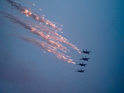 Russian military jets take part in military exercises at the Kapustin Yar range in Astrakh