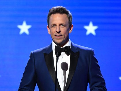 SANTA MONICA, CALIFORNIA - JANUARY 12: Seth Meyers speaks onstage during the 25th Annual Critics' Choice Awards at Barker Hangar on January 12, 2020 in Santa Monica, California. (Photo by Amy Sussman/Getty Images)