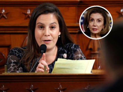 WASHINGTON, DC - NOVEMBER 19: U.S. Rep. Elise Stefanik (R-NY) questions Ambassador Kurt Volker, former special envoy to Ukraine, and Tim Morrison, a former official at the National Security Council, as they testify before the House Intelligence Committee on Capitol Hill November 19, 2019 in Washington, DC. The committee heard …