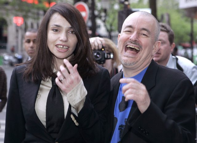 Jean-Jacques Beineix and actress Beatrice Dalle arrive for a screening of "Betty Blue" in