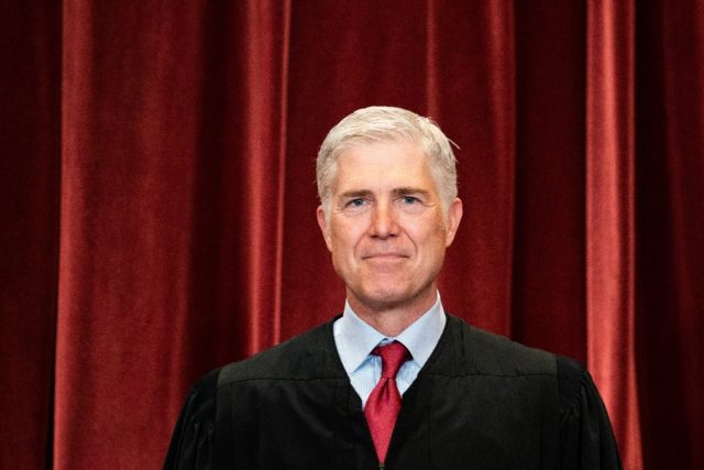 US Supreme Court Justice Neil Gorsuch has declined to wear a face mask during recent court