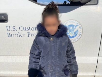Del Rio Sector Border Patrol agents find a five-year-old Guatemalan who said she crossed the Rio Grande by herself. (U.S. Border Patrol/Del Rio Sector)