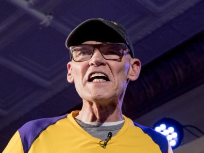 James Carville, a political commentator known for leading former President Bill Clinton's