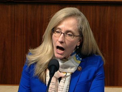 Rep. Abigail Spanberger (D-VA) speaks as the House of Representatives debates the articles