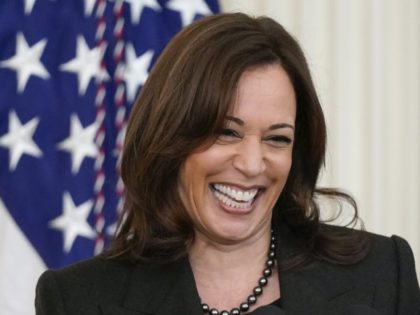 Vice President Kamala Harris speaks at an event to celebrate Black History Month in the Ea