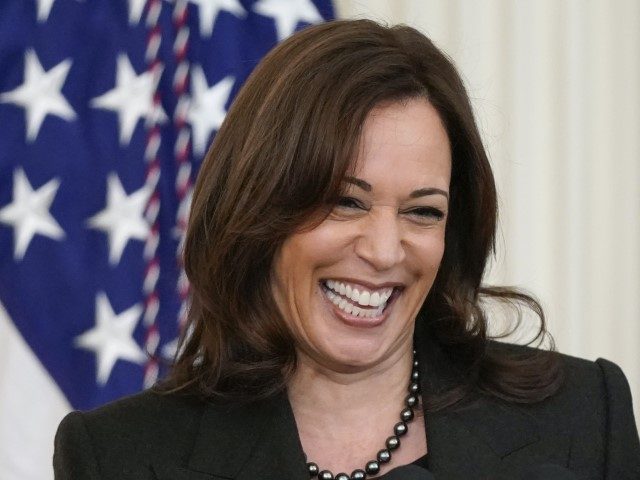 Vice President Kamala Harris speaks at an event to celebrate Black History Month in the East Room of the White House, Monday, Feb. 28, 2022, in Washington.